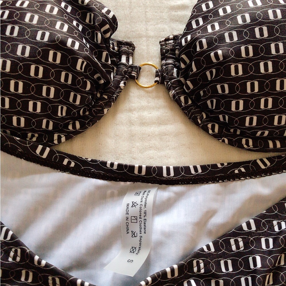 Small Brown Patterned Bikini Set - image 2
